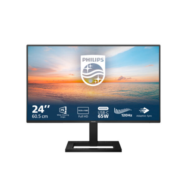 Philips 1000 series 24E1N1300AE/00 monitor komputerowy 60,5 cm (23.8") 1920 x 1080 px Full HD LCD Czarny