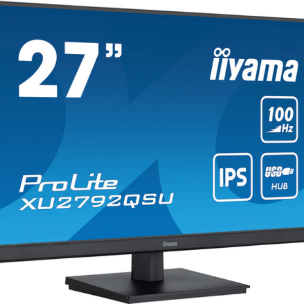 iiyama ProLite monitor komputerowy 68,6 cm (27") 2560 x 1440 px Quad HD LED Czarny