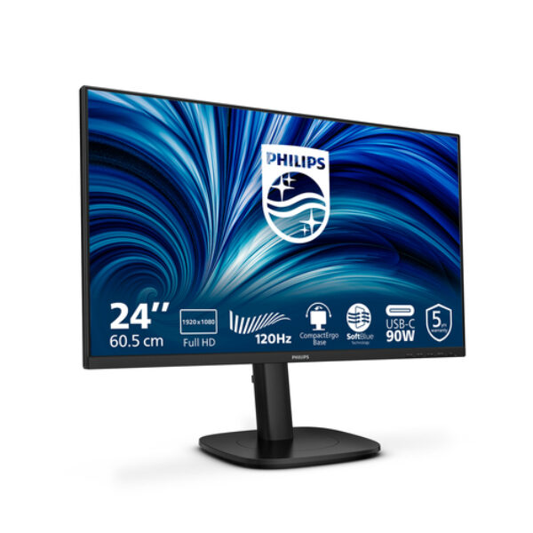 Philips 3000 series 24B2U3301/00 monitor komputerowy 60,5 cm (23.8") 1920 x 1080 px Full HD LCD Czarny