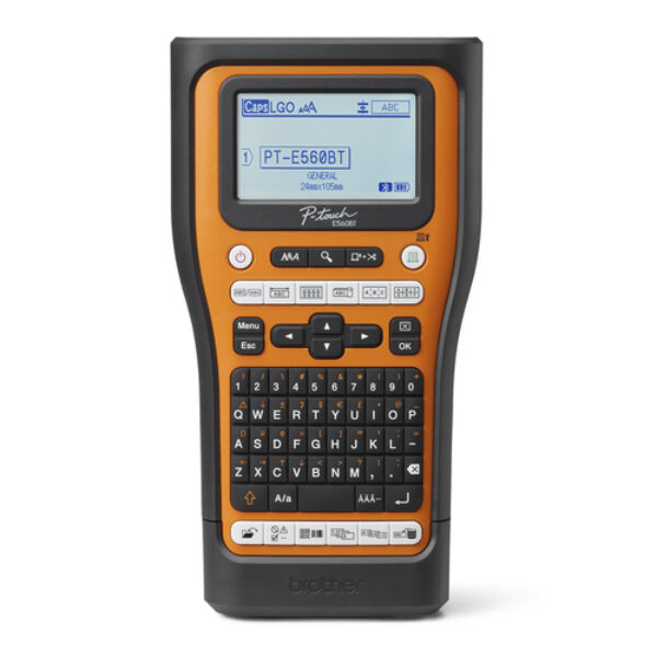 Brother PTE560BTVPQL1 drukarka etykiet Termotransferowy 180 x 180 DPI 20 mm/s Przewodowy i Bezprzewodowy HSE/TZe Bluetooth QWERTY