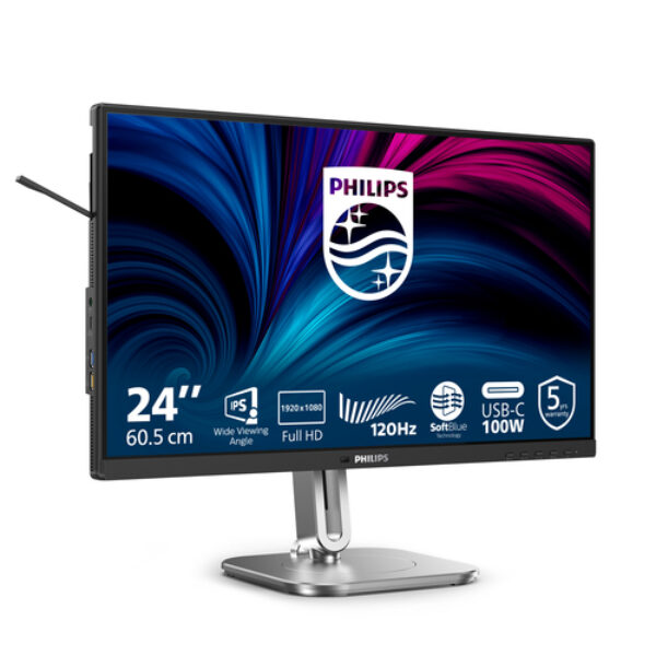 Philips 4000 series 24B2U4301/00 monitor komputerowy 60,5 cm (23.8") 1920 x 1080 px Full HD LCD Szary
