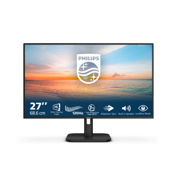 Philips 27E1N1200A/00 monitor komputerowy 68,6 cm (27") 1920 x 1080 px Full HD LCD Czarny