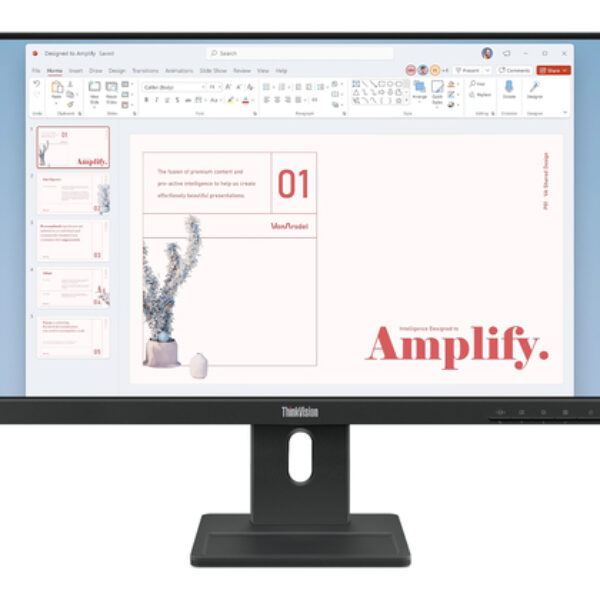 Lenovo ThinkVision E24-40 monitor komputerowy 60,5 cm (23.8") 1920 x 1080 px Full HD LCD Czarny
