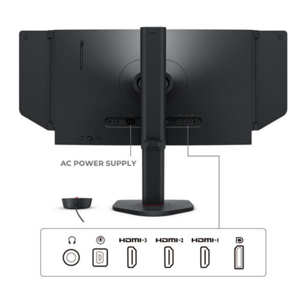 ZOWIE XL2566X+ monitor komputerowy 62,2 cm (24.5") 1920 x 1080 px Full HD Czarny