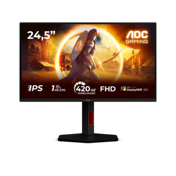 AOC G4 25G4KUR monitor komputerowy 62,2 cm (24.5") 1920 x 1080 px Full HD LED Czarny, Czerwony