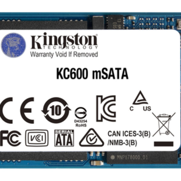 Kingston Technology KC600 512 GB mSATA SATA III 3D TLC