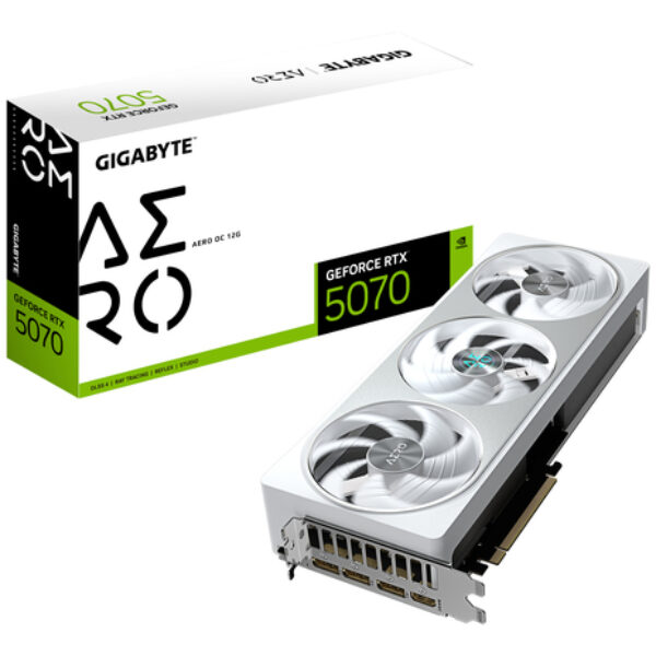 GIGABYTE GeForce RTX 5070 AERO OC 12G NVIDIA 12 GB GDDR7