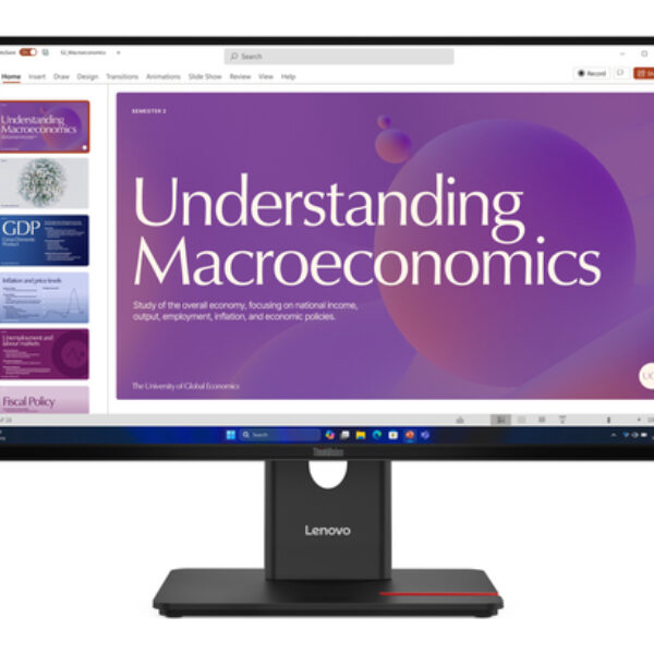 Lenovo ThinkVision T24D-40 monitor komputerowy 60,5 cm (23.8") 1920 x 1080 px Full HD LCD Czarny
