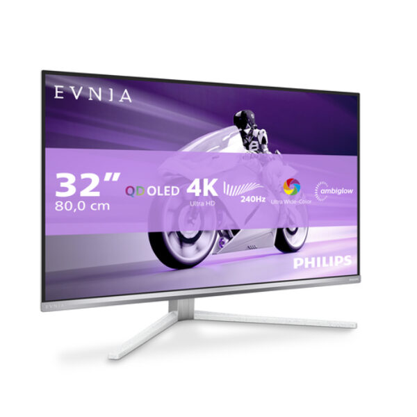 Philips Evnia 8000 32M2N8900/00 monitor komputerowy 80 cm (31.5") 3840 x 2160 px 4K Ultra HD QD-OLED Biały