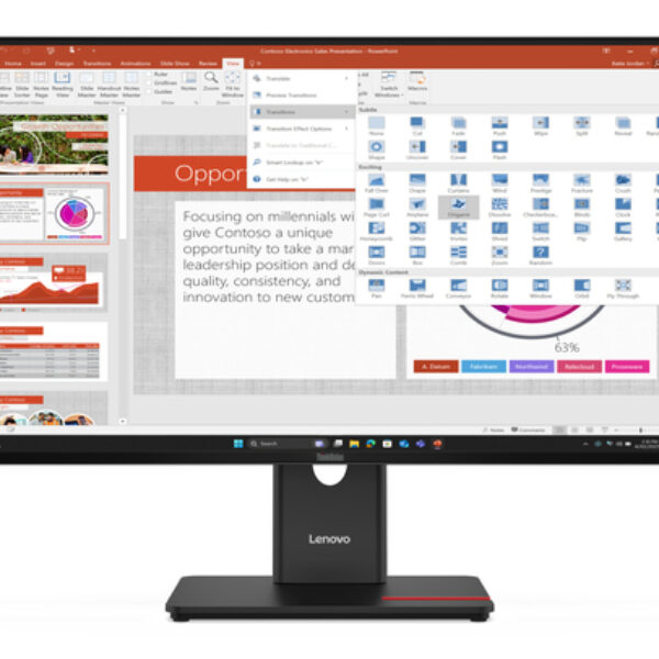 Lenovo ThinkVision T27-40 monitor komputerowy 68,6 cm (27") 1920 x 1080 px Full HD LED Czarny