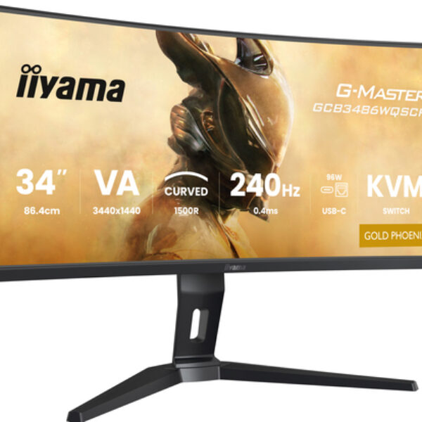 iiyama G-MASTER GCB3486WQSCP-B1 monitor komputerowy 86,4 cm (34") 3440 x 1440 px UltraWide Quad HD Czarny