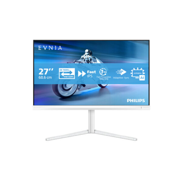 Philips Evnia 5000 monitor komputerowy 68,6 cm (27") 3840 x 2160 px 4K Ultra HD LCD Biały