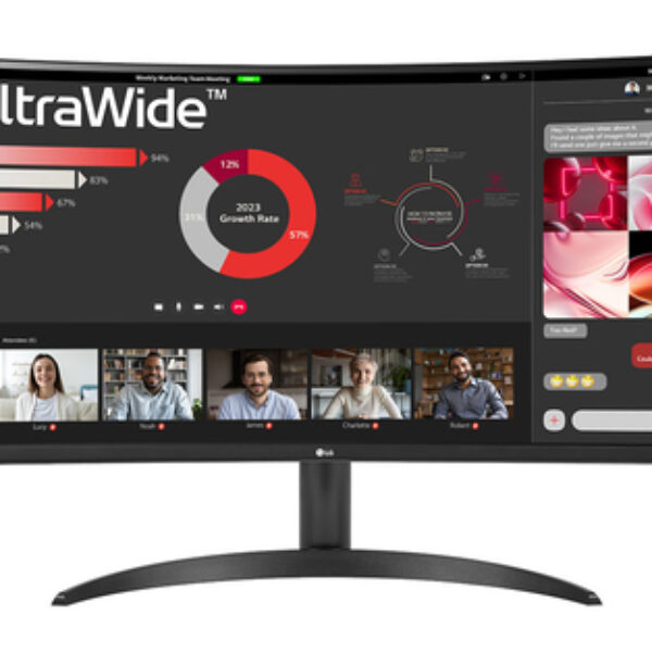 LG 34WR50QK-B monitor komputerowy 86,4 cm (34") 3440 x 1440 px Wide Quad HD Czarny