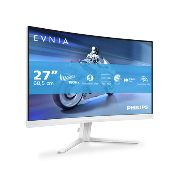 Philips Evnia 5000 27M2C5201L/00 monitor komputerowy 68,6 cm (27") 1920 x 1080 px Full HD LCD Biały