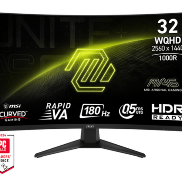 MSI MAG 325CQF monitor komputerowy 80 cm (31.5") 2560 x 1440 px Wide Quad HD Czarny