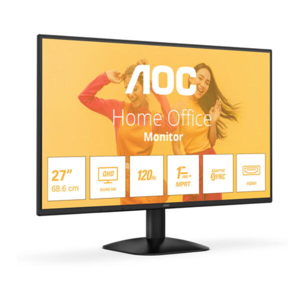 AOC B3 Q27B35S3 monitor komputerowy 68,6 cm (27") 2560 x 1440 px Quad HD LED Czarny