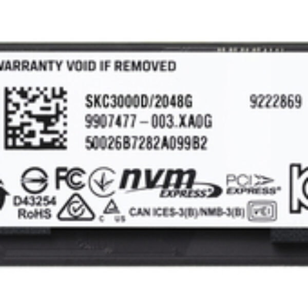 Kingston Technology KC3000 2 TB M.2 PCI Express 4.0 NVMe 3D TLC