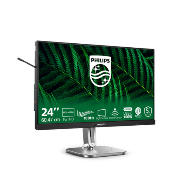 Philips 5000 series 24B2G5301/00 monitor komputerowy 60,5 cm (23.8") 1920 x 1080 px Full HD LCD Czarny