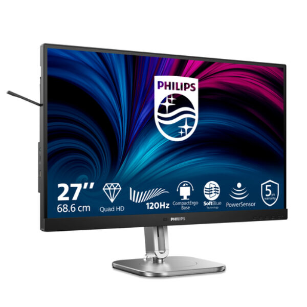 Philips 4000 series 27B2N4500/00 monitor komputerowy 68,6 cm (27") 2560 x 1440 px Quad HD LCD Szary