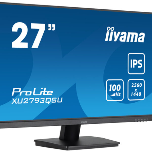 iiyama ProLite XU2793QSU-B7 monitor komputerowy 68,6 cm (27") 2560 x 1440 px Quad HD LED Czarny