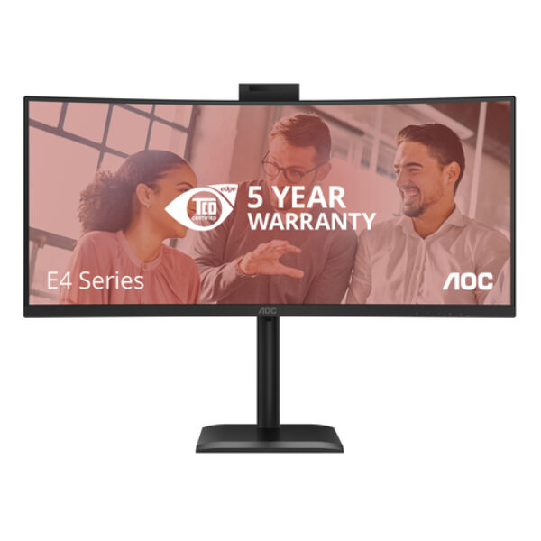 AOC E4 CU34E4CW monitor komputerowy 86,4 cm (34") 3440 x 1440 px UltraWide Quad HD LED Czarny
