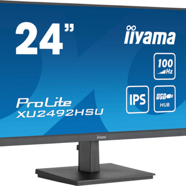 iiyama ProLite XU2492HSU-B6 monitor komputerowy 60,5 cm (23.8") 1920 x 1080 px Full HD LED Czarny