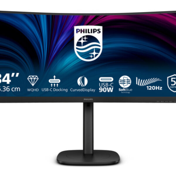 Philips 3000 series 34B2U3600C/00 monitor komputerowy 86,4 cm (34") 3440 x 1440 px Wide Quad HD LCD Czarny