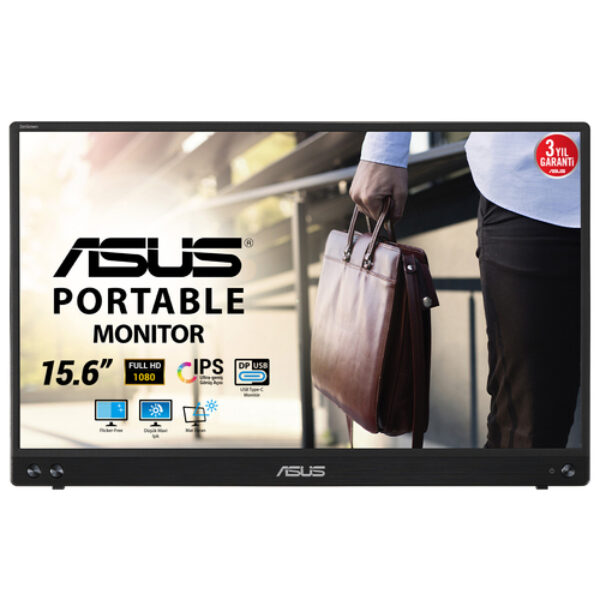 ASUS MB16ACV monitor komputerowy 39,6 cm (15.6") 1920 x 1080 px Full HD LED Czarny