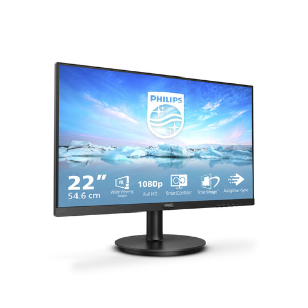 Philips V Line 221V8A/00 monitor komputerowy 54,6 cm (21.5") 1920 x 1080 px Full HD LED Czarny