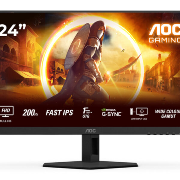 AOC G4 24G4HRE monitor komputerowy 60,5 cm (23.8") 1920 x 1080 px Full HD LED Czarny, Czerwony