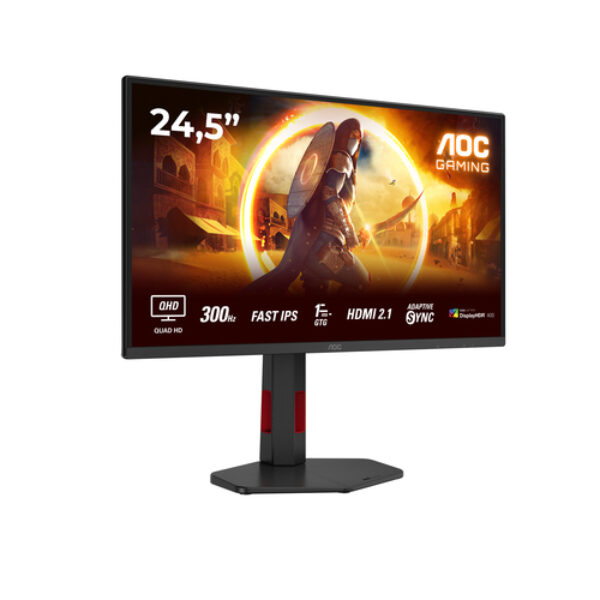 AOC G4 Q25G4SR monitor komputerowy 62,2 cm (24.5") 2560 x 1440 px Quad HD LED Czarny, Czerwony