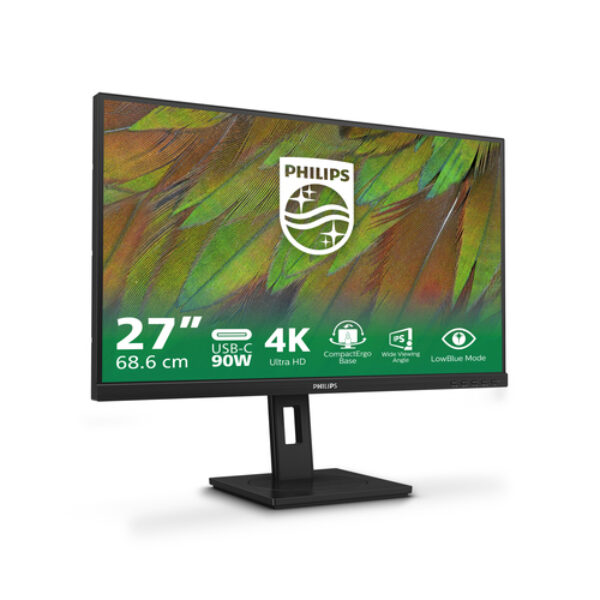 Philips 3000 series 27B1U3900/00 monitor komputerowy 68,6 cm (27") 3840 x 2160 px 4K Ultra HD LCD Czarny