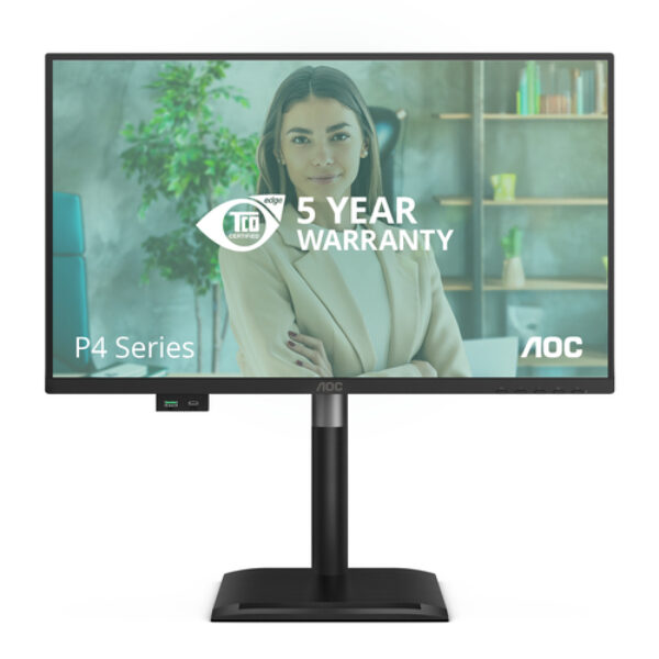 AOC 24P4U monitor komputerowy 60,5 cm (23.8") 1920 x 1080 px Full HD Czarny