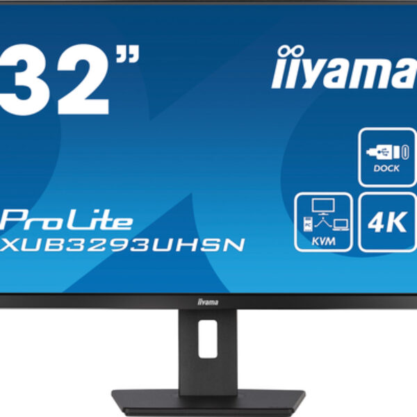 iiyama ProLite XUB3293UHSN-B5 monitor komputerowy 80 cm (31.5") 3840 x 2160 px 4K Ultra HD LCD Czarny