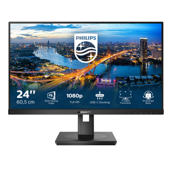 Philips B Line 243B1/00 monitor komputerowy 60,5 cm (23.8") 1920 x 1080 px Full HD LED Czarny