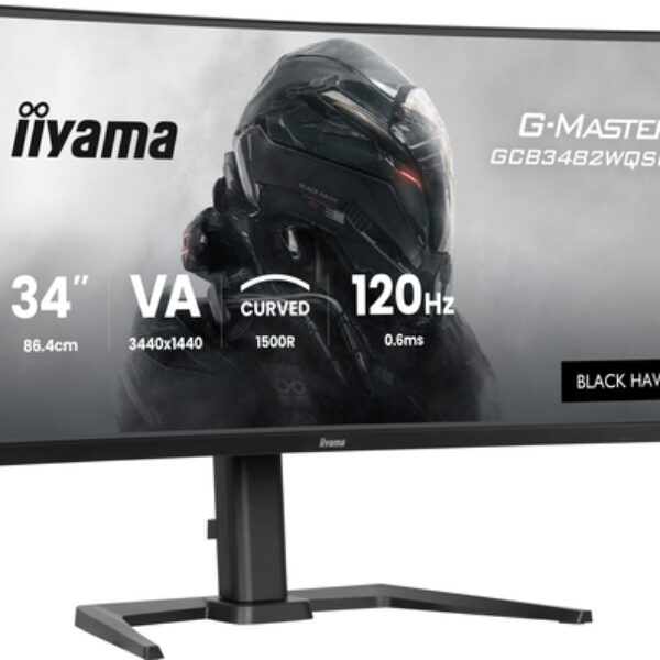 iiyama GCB3482WQSU-B1 monitor komputerowy 86,4 cm (34") 3440 x 1440 px UltraWide Quad HD LED Czarny