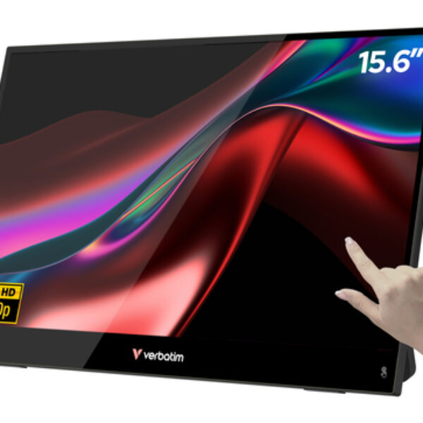 Verbatim Portable 15.6" FHD Touch Monitor LIGHT Przenośny monitor Czarny 39,6 cm (15.6") LCD 1920 x 1080 px