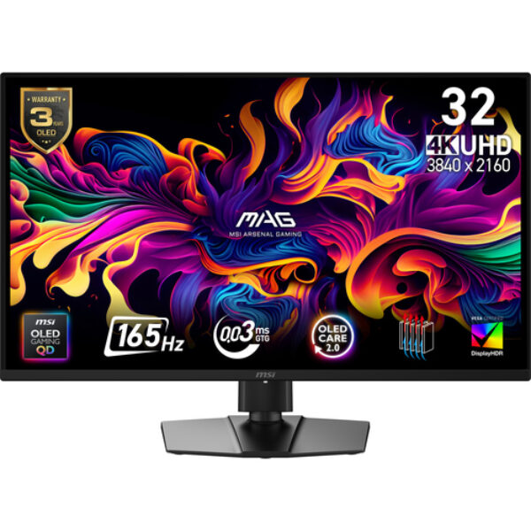 MSI MAG 322UP QD-OLED E16 monitor komputerowy 80 cm (31.5") 3840 x 2160 px 4K Ultra HD Czarny