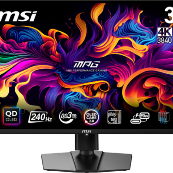 MSI MPG 321URX QD-OLED monitor komputerowy 80 cm (31.5") 3840 x 2160 px 4K Ultra HD Czarny