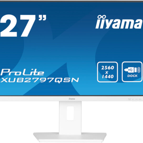iiyama G-MASTER XUB2797QSN-W2 monitor komputerowy 68,6 cm (27") 2560 x 1440 px Quad HD LED Biały