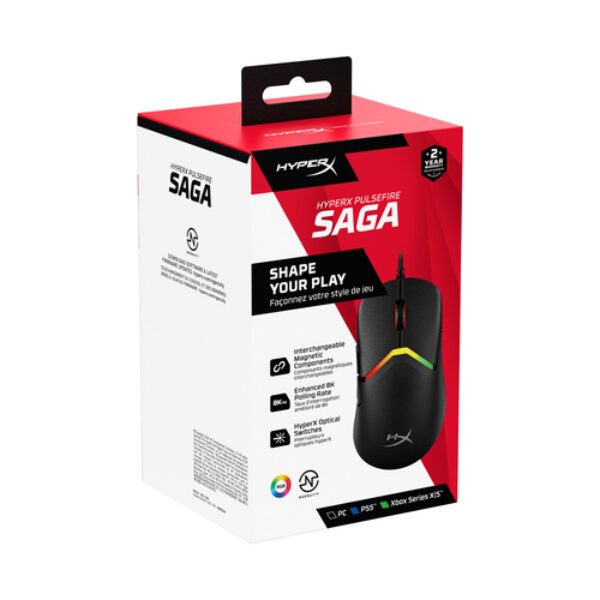 HyperX Pulsefire Saga – mysz dla graczy (czarna)