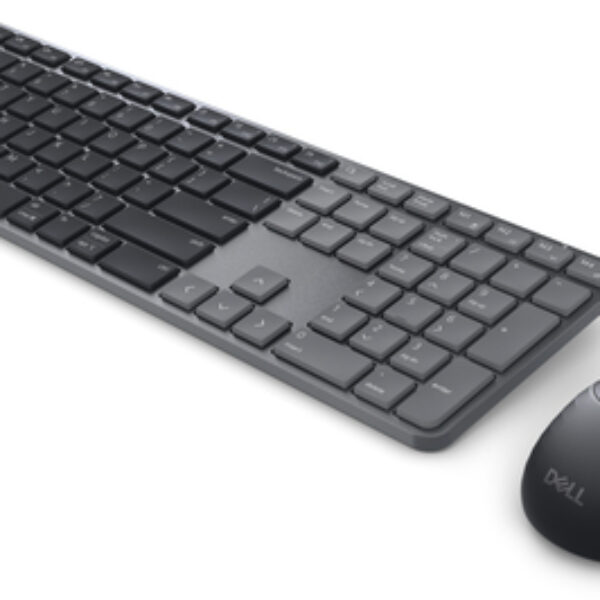 DELL Pro 7 Slim KM726 klawiatura Dołączona myszka Dom/Biuro RF Wireless + Bluetooth QWERTY Amerykański międzynarodowy Czarny