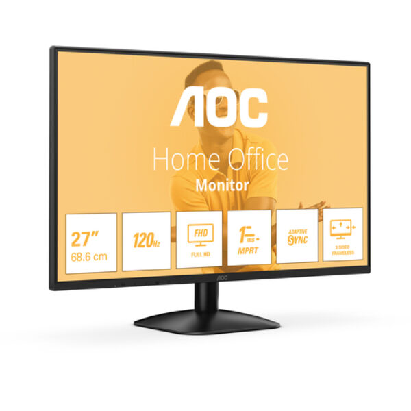 AOC B3 27B31H monitor komputerowy 68,6 cm (27") 1920 x 1080 px Full HD Czarny