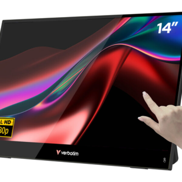 Verbatim Portable 14" FHD Touch Monitor LIGHT Przenośny monitor Czarny 35,6 cm (14") LCD 1920 x 1080 px