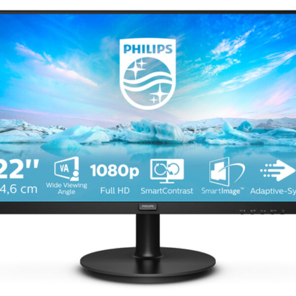 Philips V Line 221V8/00 monitor komputerowy 54,6 cm (21.5") 1920 x 1080 px Full HD LED Czarny