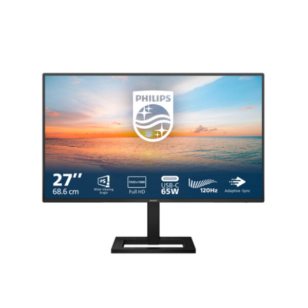 Philips 1000 series 27E1N1300AE/00 monitor komputerowy 68,6 cm (27") 1920 x 1080 px Full HD LCD Czarny