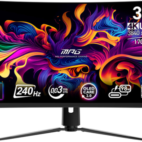 MSI MPG 321CURX QD-OLED monitor komputerowy 80 cm (31.5") 3840 x 2160 px 4K Ultra HD Czarny