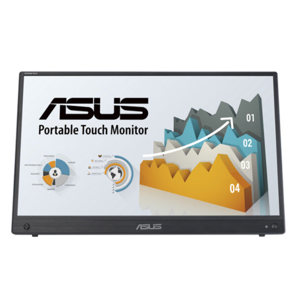 ASUS ZenScreen MB16AHT monitor komputerowy 39,6 cm (15.6") 1920 x 1080 px Full HD Ekran dotykowy Czarny