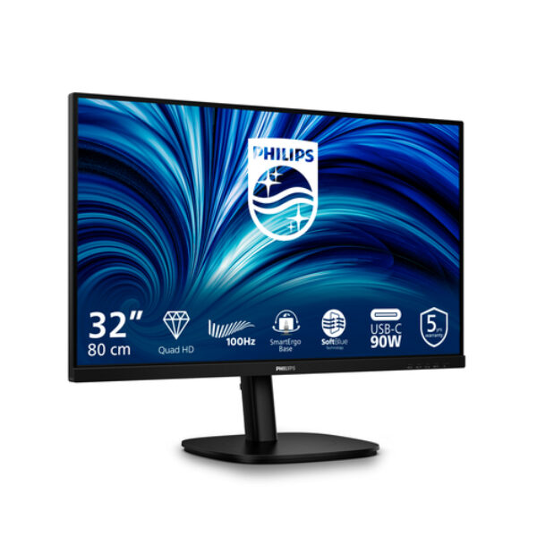 Philips 32B2U3601/00 monitor komputerowy 80 cm (31.5") 2560 x 1440 px Quad HD LCD Czarny