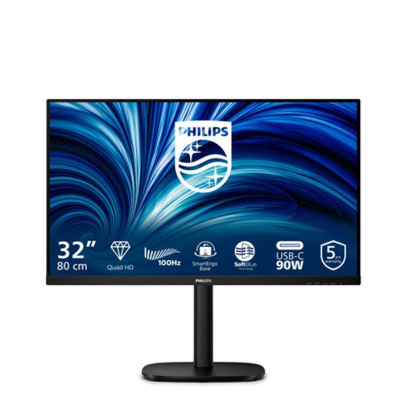 Philips 32B2U3601/00 monitor komputerowy 80 cm (31.5") 2560 x 1440 px Quad HD LCD Czarny
